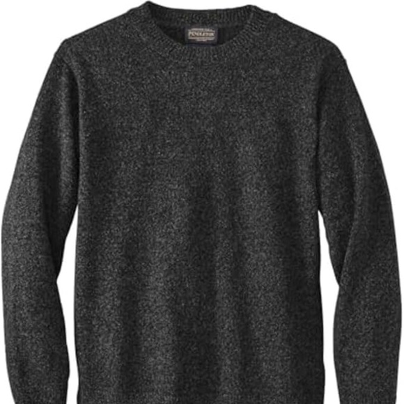 Pendleton Mens Sweater Blue Green Fleck Shetland Wool Crewneck Washable SIZE L - Picture 2 of 13